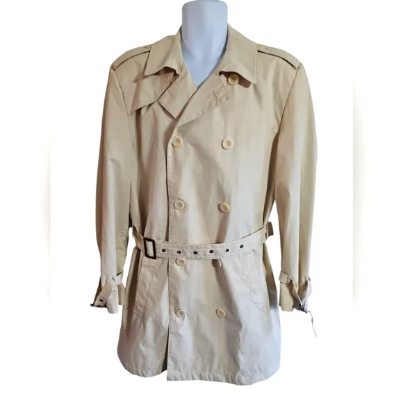 International Male Men´s Trench Coat Outerwear Medium Beige Classic Vintage 90s Men